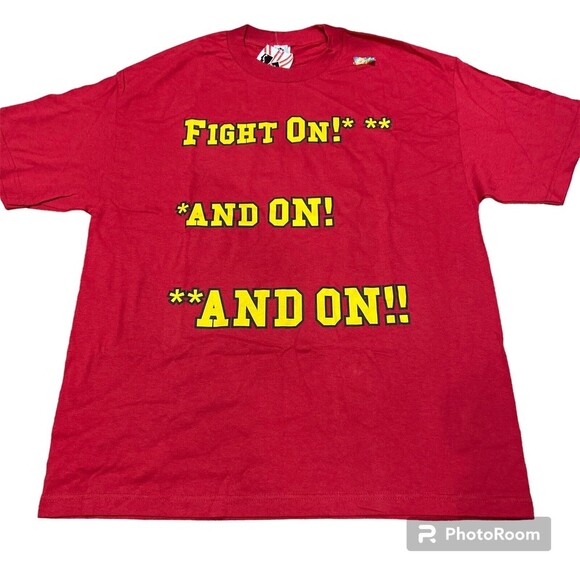 Mens USC Trojans Football Fight On Tiki T-Shirt Size XL Red - Picture 2 of 4